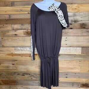 Fascination Tunic Women’s M Crochet Arm Waist Boutique NWT Soft Stretchy Comfort